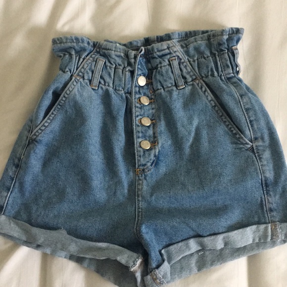 paper bag shorts topshop
